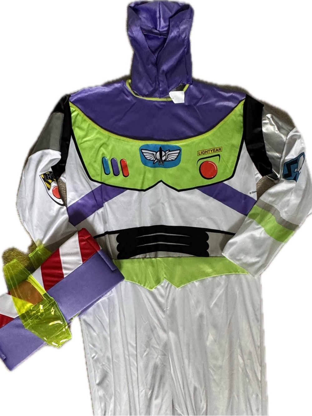 Toy Story Buzz Lightyear Men’s Large Costume - White, Green & Purple
